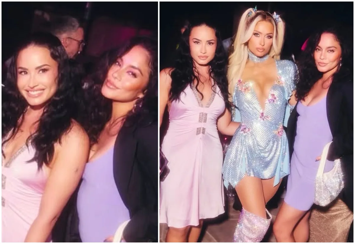 Demi Lovato e Vanessa Hudgens se reencontram em festa de Paris Hilton