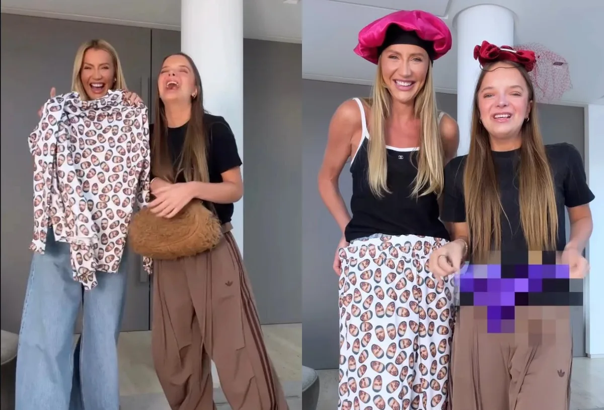 Rafaella Justus destaca lingerie e bolsa de Ana Paula Siebert em brincadeira