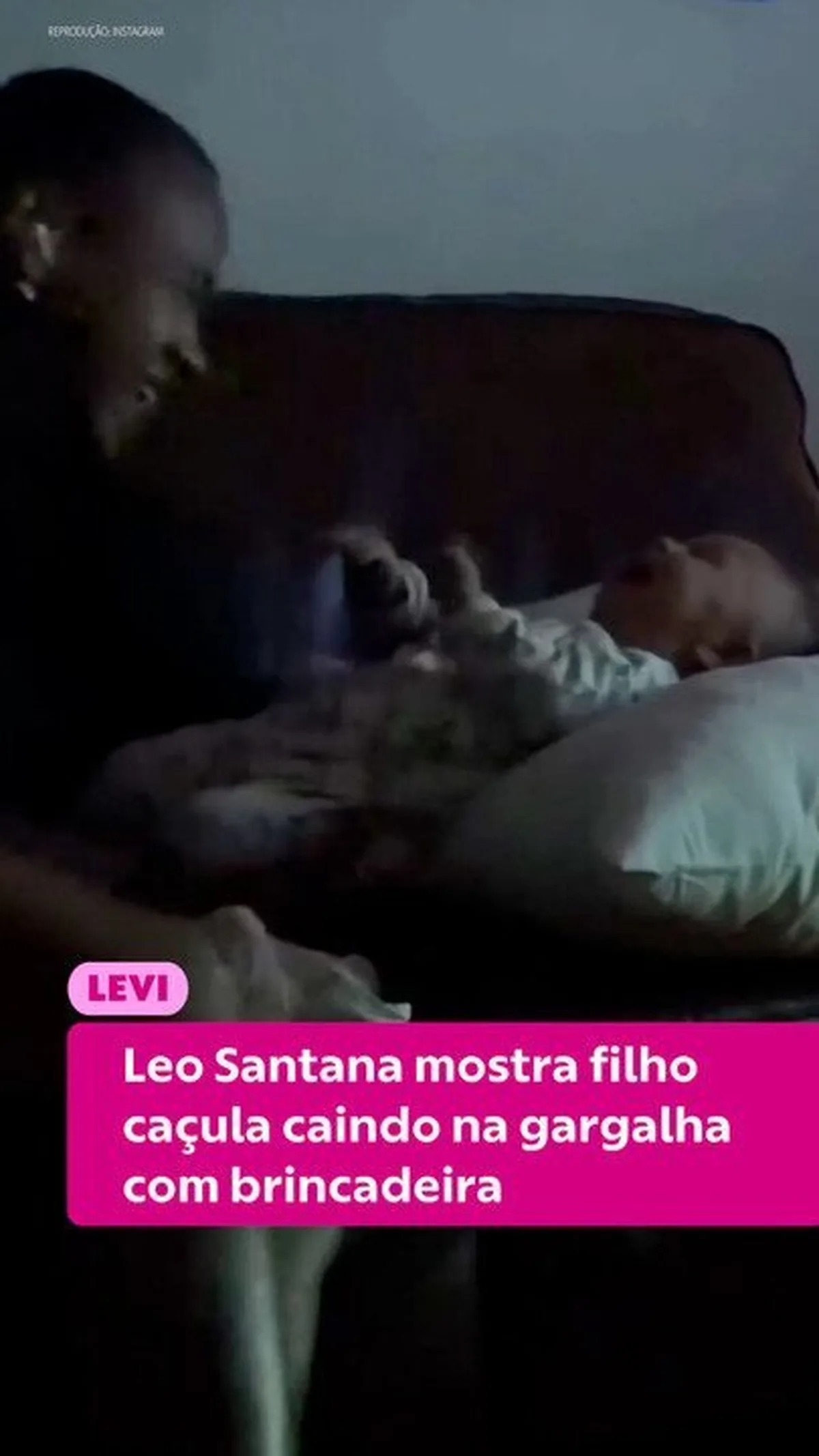 Leo Santana compartilha risadas do filho Levi durante brincadeira