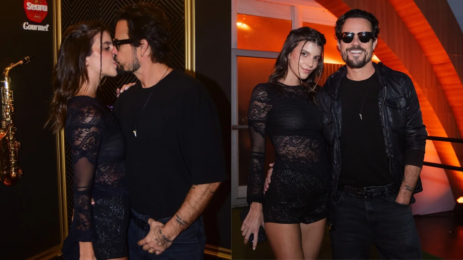 Paulinho Vilhena e Maria Luiza curtem o Rock in Rio juntos