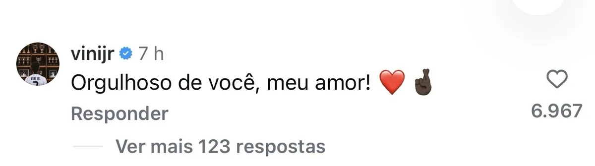Vini Jr. apoia Virginia Fonseca à distância durante festa da empresa