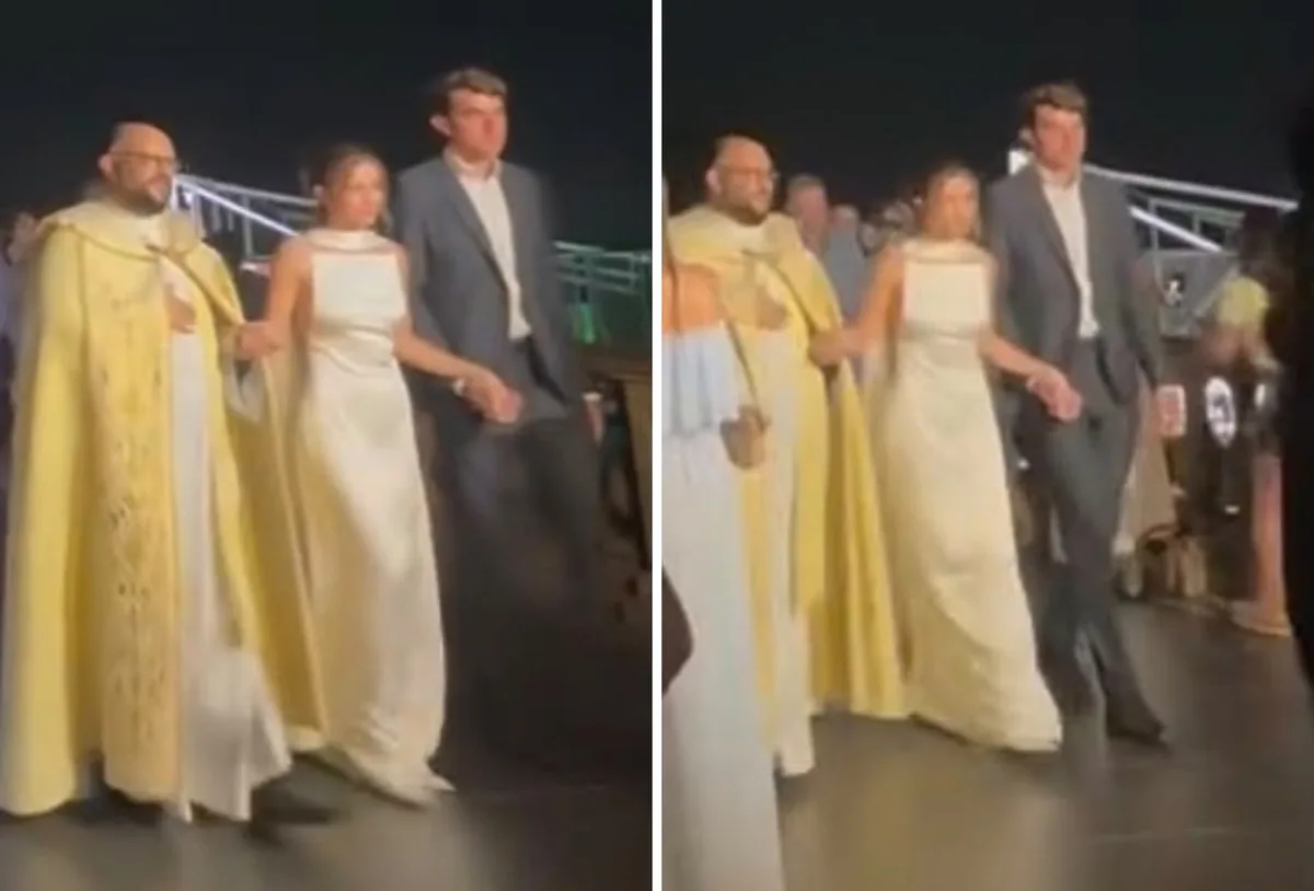 Giulia Be revela quatro vestidos antes da cerimônia com Conor Kennedy