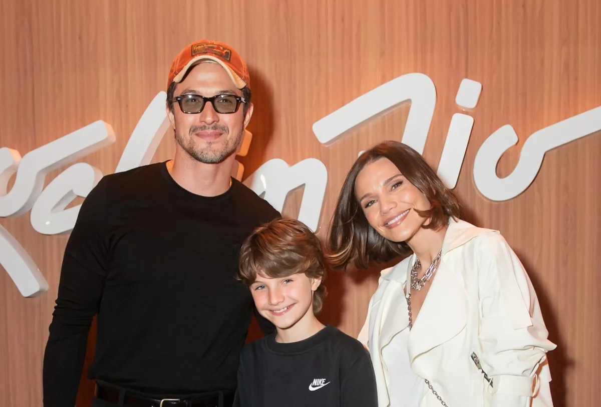 Romulo Estrela aproveita penúltimo dia do Rock in Rio ao lado da família