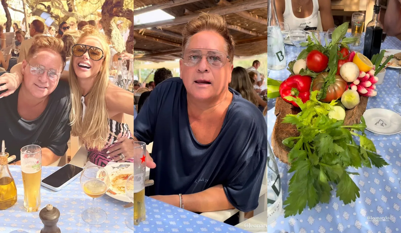 Leonardo critica quiosque e comida durante visita a Saint-Tropez