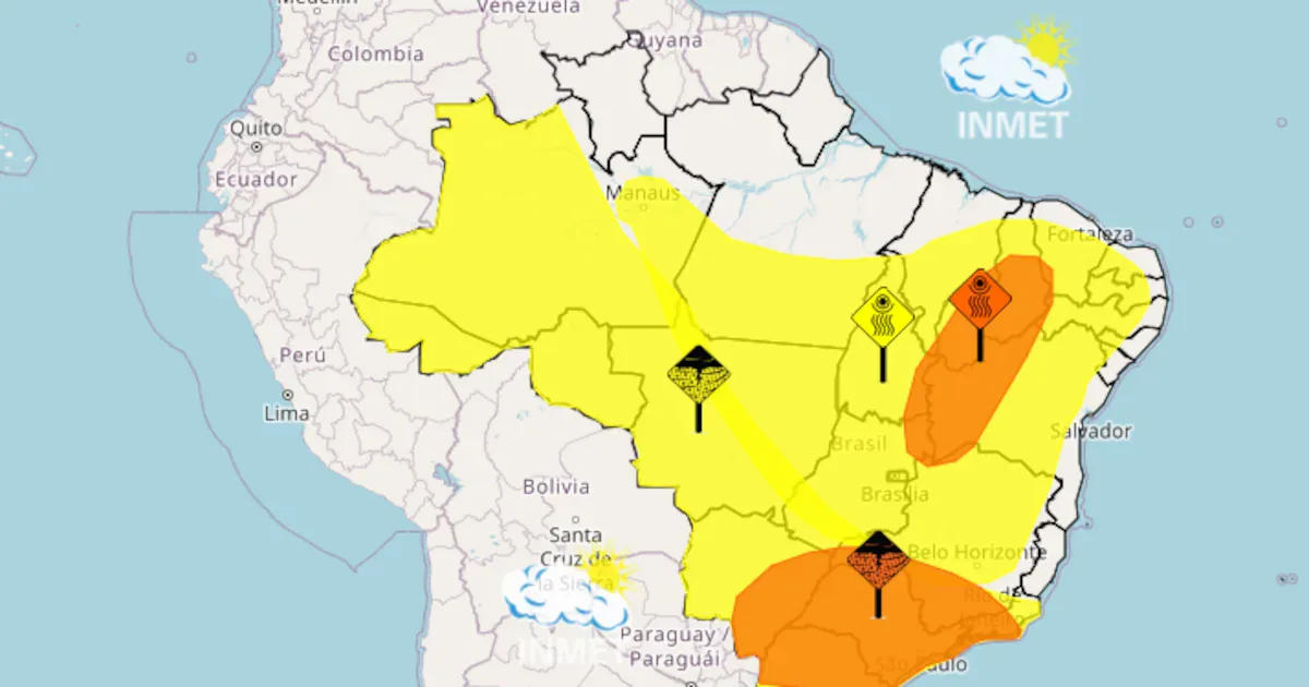 Feriado terá risco de tempestades e baixa umidade em várias regiões